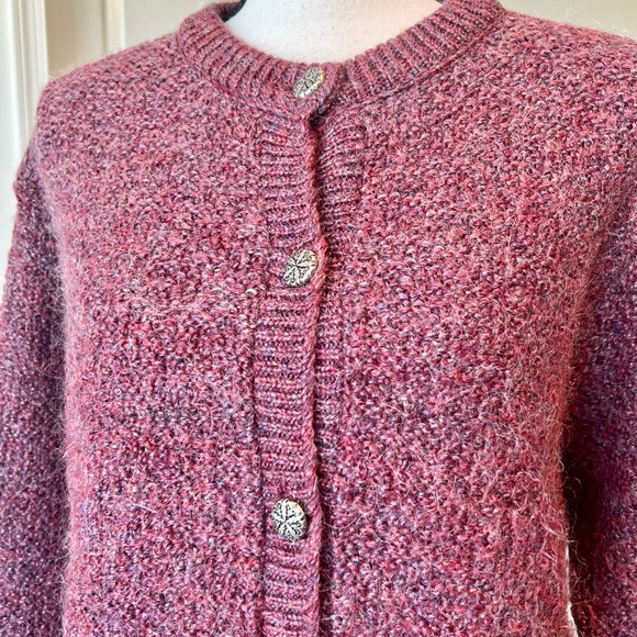Vintage ALPS Mohair Blend Fuzzy Cardigan Sweater—SZ. Medium - Picture 3 of 12